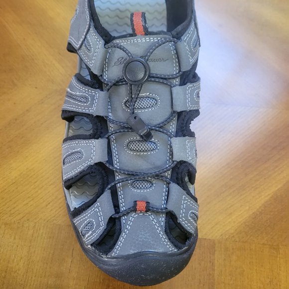 Men's Eddie Bauer Tommy Slip-On Grey Bump Toe Sandals - Picture 13 of 15